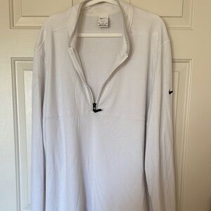 Nike White Half-Zip Top